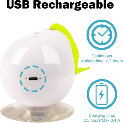 Factory Price Modern Eco-Friendly Plastic Feather Interactive Cat Toy Smart Motion Activated Whack Hole Teaser Automatic Moving