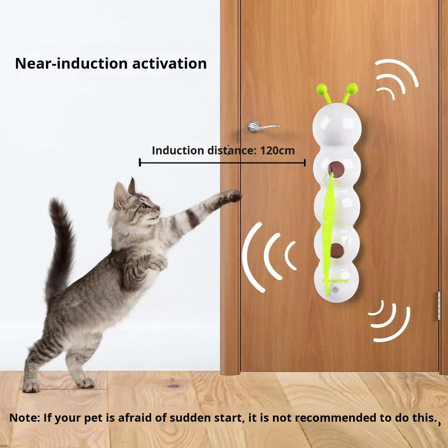 Factory Price Modern Eco-Friendly Plastic Feather Interactive Cat Toy Smart Motion Activated Whack Hole Teaser Automatic Moving