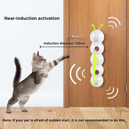 Factory Price Modern Eco-Friendly Plastic Feather Interactive Cat Toy Smart Motion Activated Whack Hole Teaser Automatic Moving